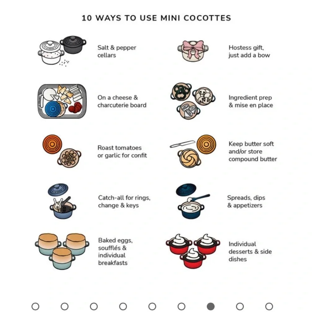 NWT Le Creuset Carmin Ceramic 10cm mini cocotte